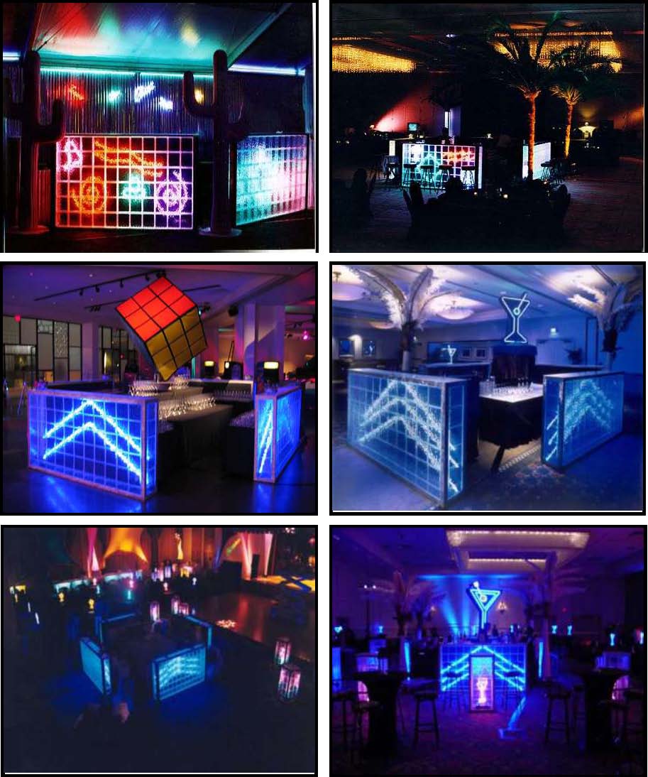 audio video & lighting - glass block bars